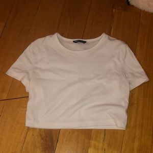 Small white cropped tee shirt